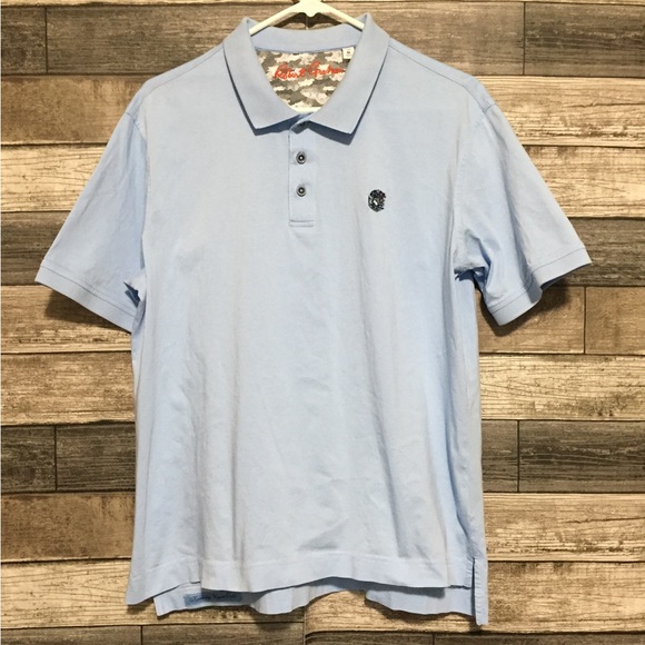 Robert Graham Classic Fit Skull Polo Shirt Men’s M Light Blue Short Sleeve - Picture 4 of 8